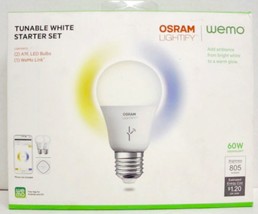 NEW WeMo F5Z0596 Osram Lightify Tunable White Starter Set link LED A19 c... - £29.64 GBP