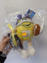 2000&#39;s Galerie M&amp;M Yellow Football Player Poseable Plush Stuffed Figure, NEW! - £23.98 GBP