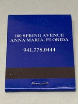 Vintage Matchbook Cover Sandbar Seafood &amp; Spirits  Anna Maria, FL  gmg  unstruck - £9.89 GBP