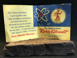 Vtg Mr. Reddy Kilowatt Lapel Pin Light Bulb Man Figure Advertisement w/Card - £19.89 GBP