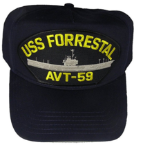 USS FORRESTAL AVT-59 HAT NAVY SHIP SUPERCARRIER FID FIRST IN DEFENSE FOR... - £18.38 GBP