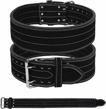 Powerlifting Belts Leather Double Prong 4&quot; wide 10mm thick (Sizes: 3XL t... - $39.55+