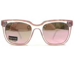 Kensie Sunglasses good vibes PK Clear Pink Square Frames with Mirrored Lenses - £55.20 GBP