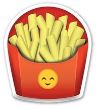 x2 Stickers 100mm fries chips food restaurant label cooking chef cook fr... - $4.98