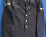 3 BUTTON COAT JACKET UNIFORM MENS AIRMAN USAF U.S. AIR FORCE DRESS BLUE 40R - £53.23 GBP