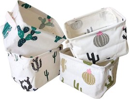 Krlifcsl Storage Bins Foldable Cactus Storage Basket For Nursery, Kids, Cream - £25.53 GBP