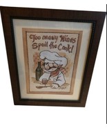 Brown Wood  Wall Mounted Hanging Picture Photo Chef Art Frame - €9,35 EUR