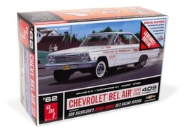 AMT 1962 Chevy Bel Air Super Stock Don Nicholson 1:25 Scale Model Kit Se... - $28.23