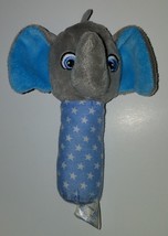 Garanimals Elephant Rattle Plush 5&quot; Baby Toy Stuffed Animal Blue Gray - £10.60 GBP