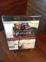 Gladiator + Braveheart 2 Movie Collection (4K+Digital)NEW-Free Shipping w/Track - £26.66 GBP