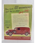 Vintage 1937 International Trucks Print Advertisement Full Color - $40.74 CAD