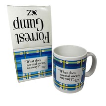 Vintage 1995 Forrest Gump Mug Paramount What Does Normal Mean Anyway Blue - £15.63 GBP