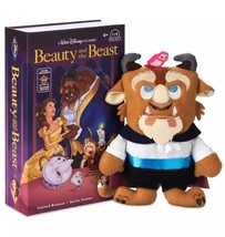 New Disney Beauty and The Beast Collector&#39;s Book Box with Beast Plush - $22.46