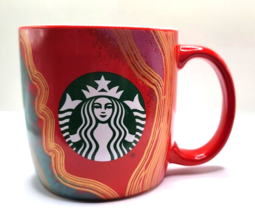 Starbucks Coffee Cup Mug Logo Siren Red Green 18 oz 2021 Geode NICE - £11.98 GBP