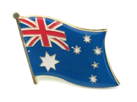 Lot of Four (4) Australia Waving Flag Pins 1&quot; x 1&quot; - £7.56 GBP