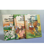 Disney Book Set of 3: 101 Dalmatians, Lady and the Tramp, Black Cauldron - $29.99