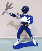 1993 Mighty Morphin Power Rangers BLUE RANGER Bandai PVC 3&quot; Figure - £7.07 GBP