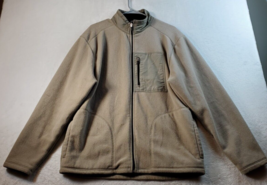 Old Navy Jacket Mens Size Large Beige Fleece 100% Polyester Pockets Full Zipper - £8.71 GBP