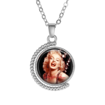 1 Marilyn Monroe Rotatable Double Sided Pendant Necklace! - £11.10 GBP