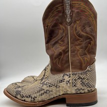 Cody James Python BB28 Mens Brown Beige Leather Western Boots Size 11 EE - £194.61 GBP