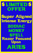 Money Spell Highly Charged Spell For Aries Millionaire Magic for Luck  M... - $47.00