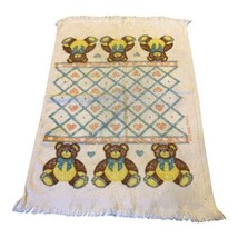 Teddy Bear Hearts Kitchen Towel Vintage Boho Cottage Core Country Granny... - £14.65 GBP