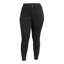 Terra &amp; Sky™ Plus Size 3X (24W-26W) ~ Black Acid Wash ~ Skinny ~ Hi-Rise Jegging - £17.93 GBP