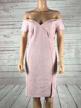 CHARLOTTE RUSSE Off-the-shoulder Sweetheart Neck Faux-Suede Sheath Dress... - $15.80