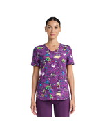 Disney The Nightmare Before Christmas Skellington Women&#39;s V-Neck Scrub T... - £12.12 GBP