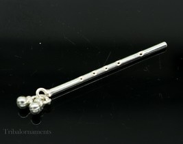 Sterling silver laddu gopala krishna flute tiny krishna puja article su576 - $48.50