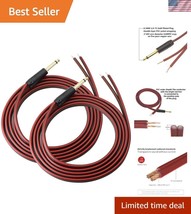 Pro-Grade 6.4FT TS Mono Speaker Cable with Bare Wires for Easy Customiza... - $45.00