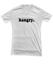 Funny  TShirt Hangry White-V-Tee  - £18.00 GBP
