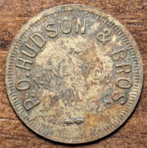 Kingston, Maryland MD P. O. Hudson &amp; Bros. 1 Rays Pattern Reverse Trade Token - $12.19