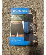 Columbia 3 pack Men&#39;s High Performance Stretch Boxer Briefs XL Grey/Coba... - $19.99