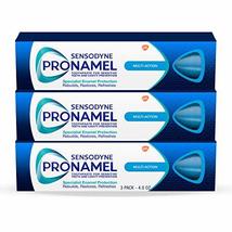 3 x Sensodyne PRONAMEL MultiAction SLS Free Toothpaste for Sensitive Teeth 4 Oz. - £34.45 GBP