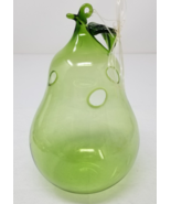 Pear Deodorizer Diffuser Glass Hanging Green Unscented Vintage - $18.95