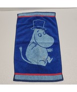 Vintage Finlayson Moomin Hippo In Top Hat Blue Hand Towel 19&quot; x 11&quot; - Read - $26.75 CAD