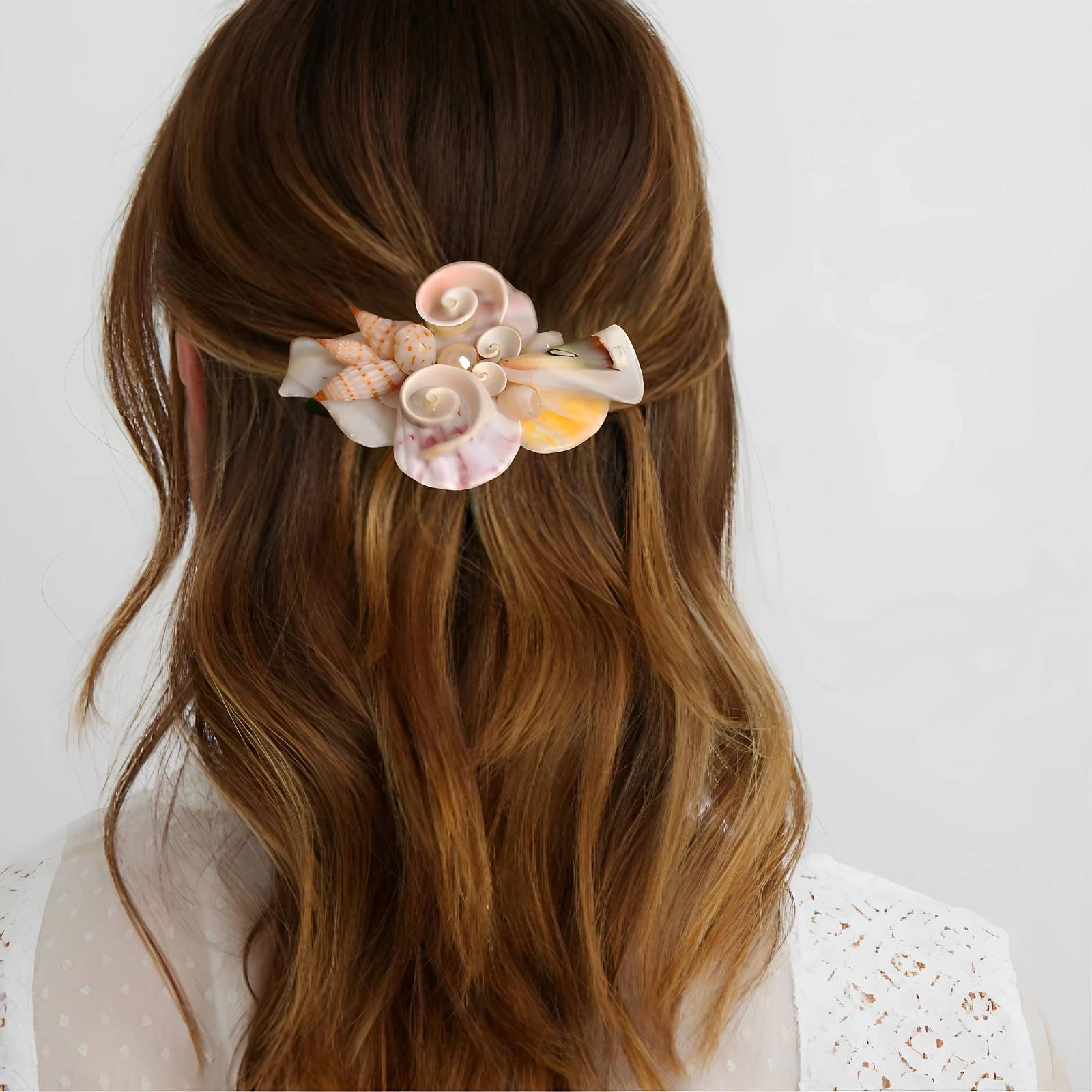 Seashell hair clip, Starfish hair clip, hair accessory, wedding accessor... - $11.00