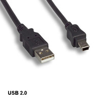 Kentek 3&#39; USB 2.0 A to Mini B 5 Pin Cable Sync Charge Camera Phone PDA MP3 PS3 - £10.30 GBP