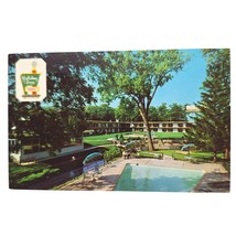 Postcard Holiday Inn South Bend Indiana Pool Courtyard Aerial View Chrome - $6.98