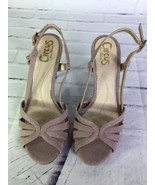 CIRCUS Sam Edelman Womens Size 6 Dusty Champagne Pink Shimmer Sandals He... - £33.13 GBP