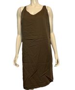 NWT Cuyana Olive Green Tencel Tie Back Short Sleeveless Dress Size XL - $94.99