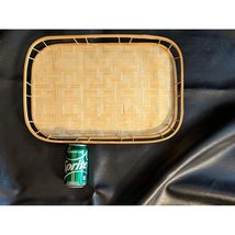 Woven Bamboo Tray Serving Platter Natural Rustic Farmhouse Decor 14 x 19 in - $16.73 CAD