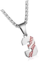 Inspiration Baseball Jersey Number Necklace Stainless - $40.52