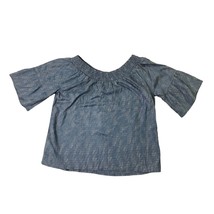 New Prana Womens Size Medium Blue Chryssa Top Shirt Retails $59 W111180403 Bell - $26.72