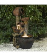 Water Fountain Outdoor Indoor Lighted Tiered Deck Patio Garden Foyer Pum... - $4,722.25 MXN