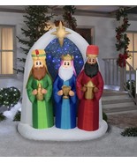 6.5 ft Three Kings 3 Wisemen Scene Holiday Airblown Inflatable - £87.29 GBP