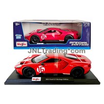 Maisto Special Edition 1:18 Scale Die Cast Car Red 2021 FORD GT Heritage Edition - £43.27 GBP
