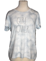 Rae Dunn  T-Shirt Tee Top Shirt &quot;Girl Power&quot; Size Medium M Blue White Gray NEW - £10.58 GBP
