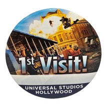 Universal Studios Hollywood 1st Visit - Theme Park Souvenir 2.75&quot; Button... - $7.00